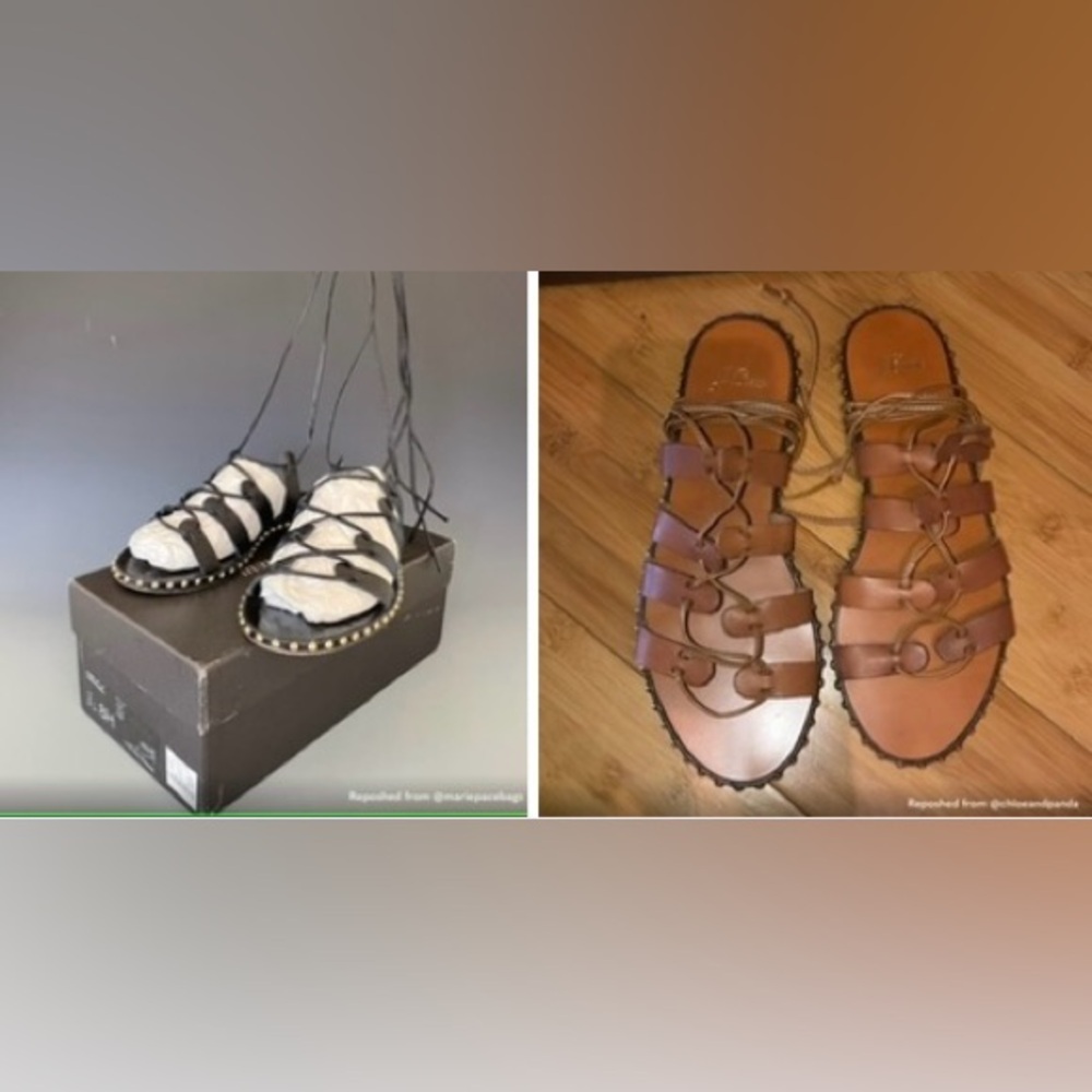 Donated * Bundle: 2 pairs of Jcrew Italian leather lace up sandals